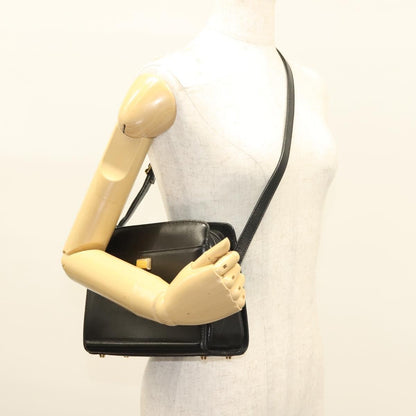 Bally Vintage Leather, Black, Leather, Shoulder Bag