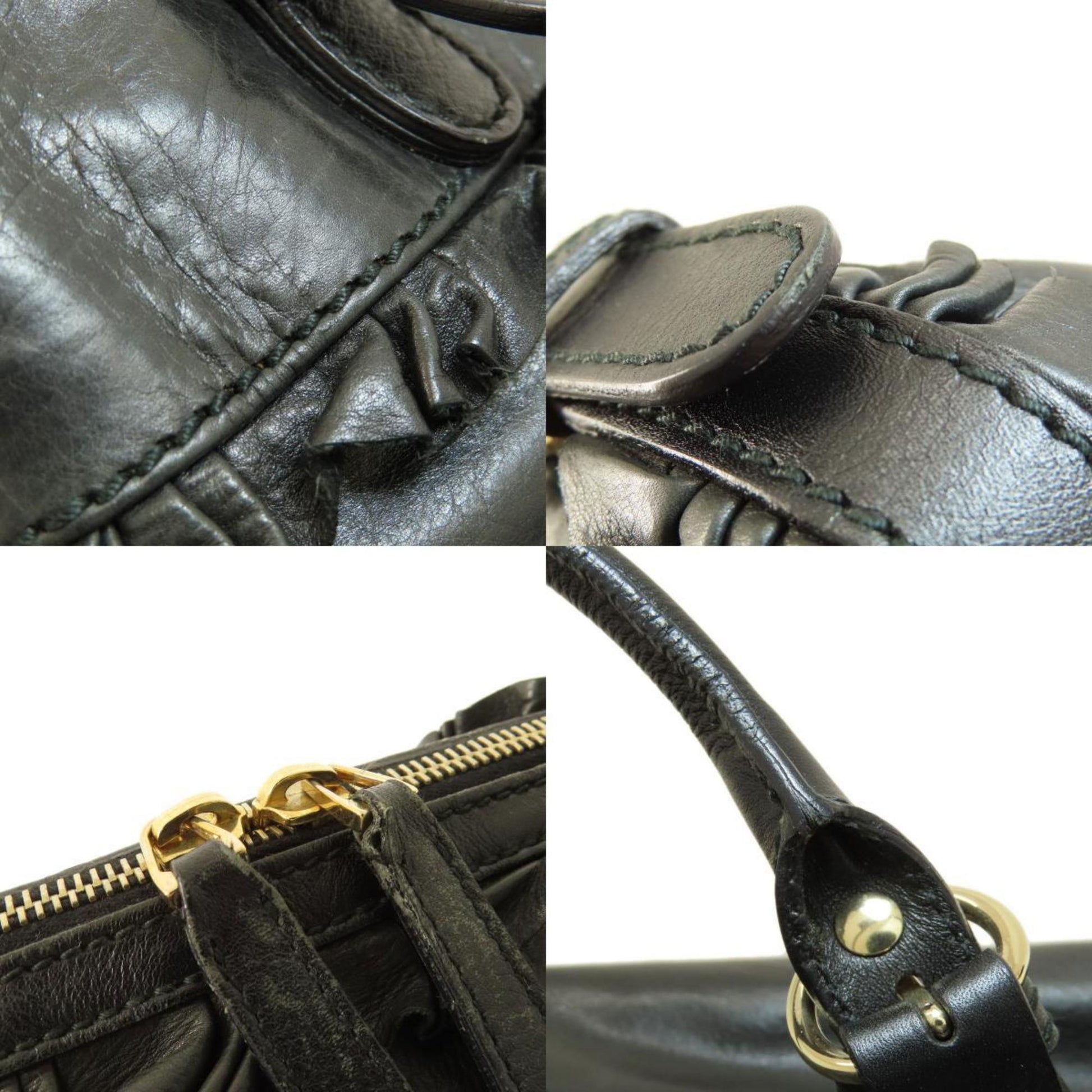 Gucci --, Black, Leather, handbag