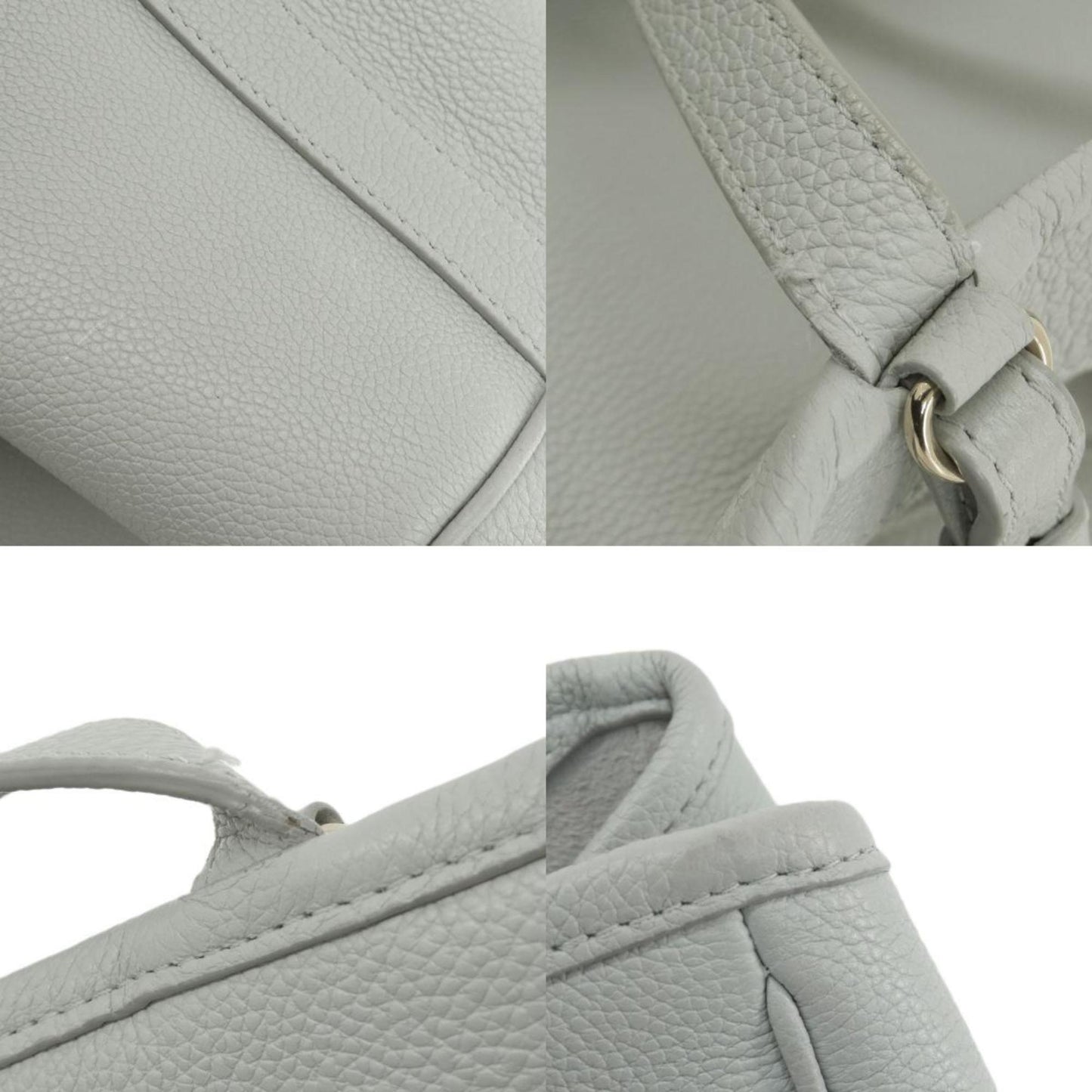 Céline Cabas, Grey, Leather, handbag