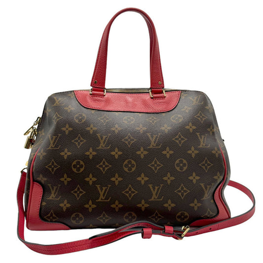 Louis Vuitton Retiro, Red, Canvas, handbag