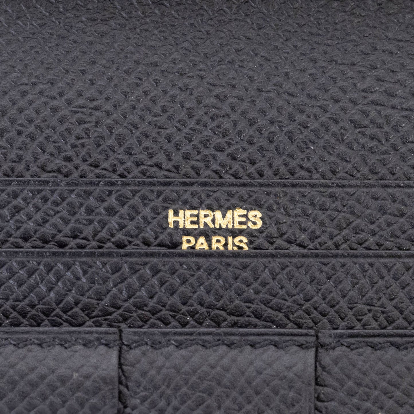 Hermès Béarn, Black, Leather, wallet