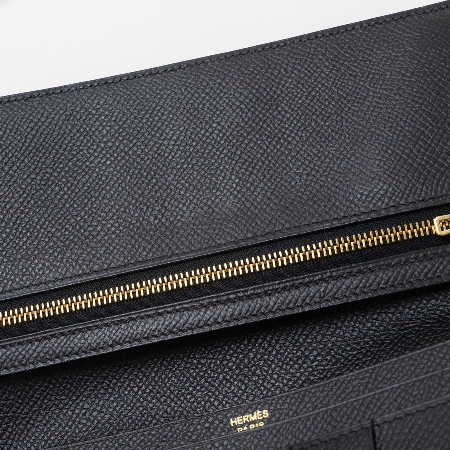 Hermès Béarn, Black, Leather, wallet