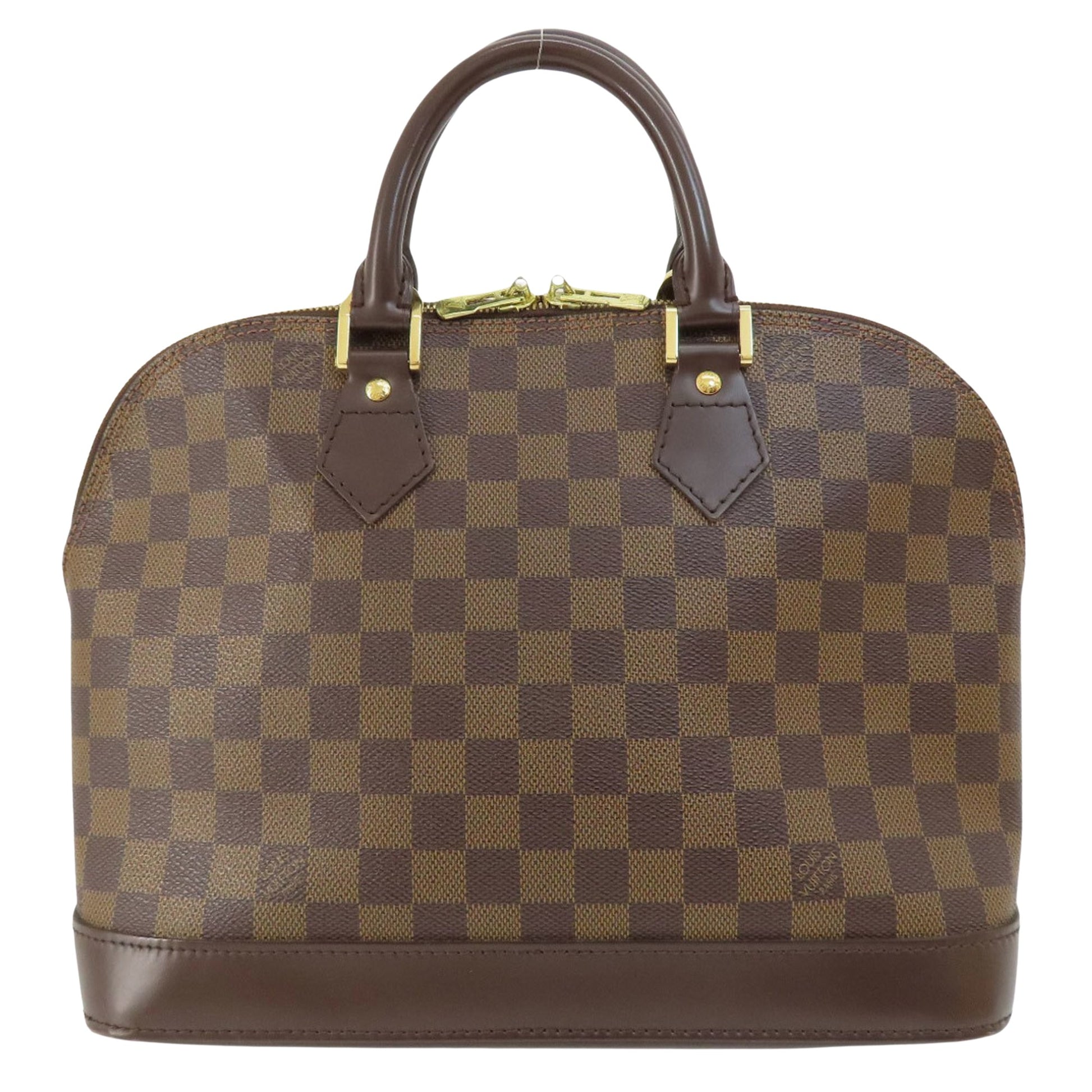 Louis Vuitton Alma, Brown, Canvas, handbag