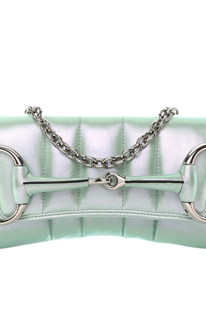 Gucci Horsebit, Metallic, Leather, shoulder
