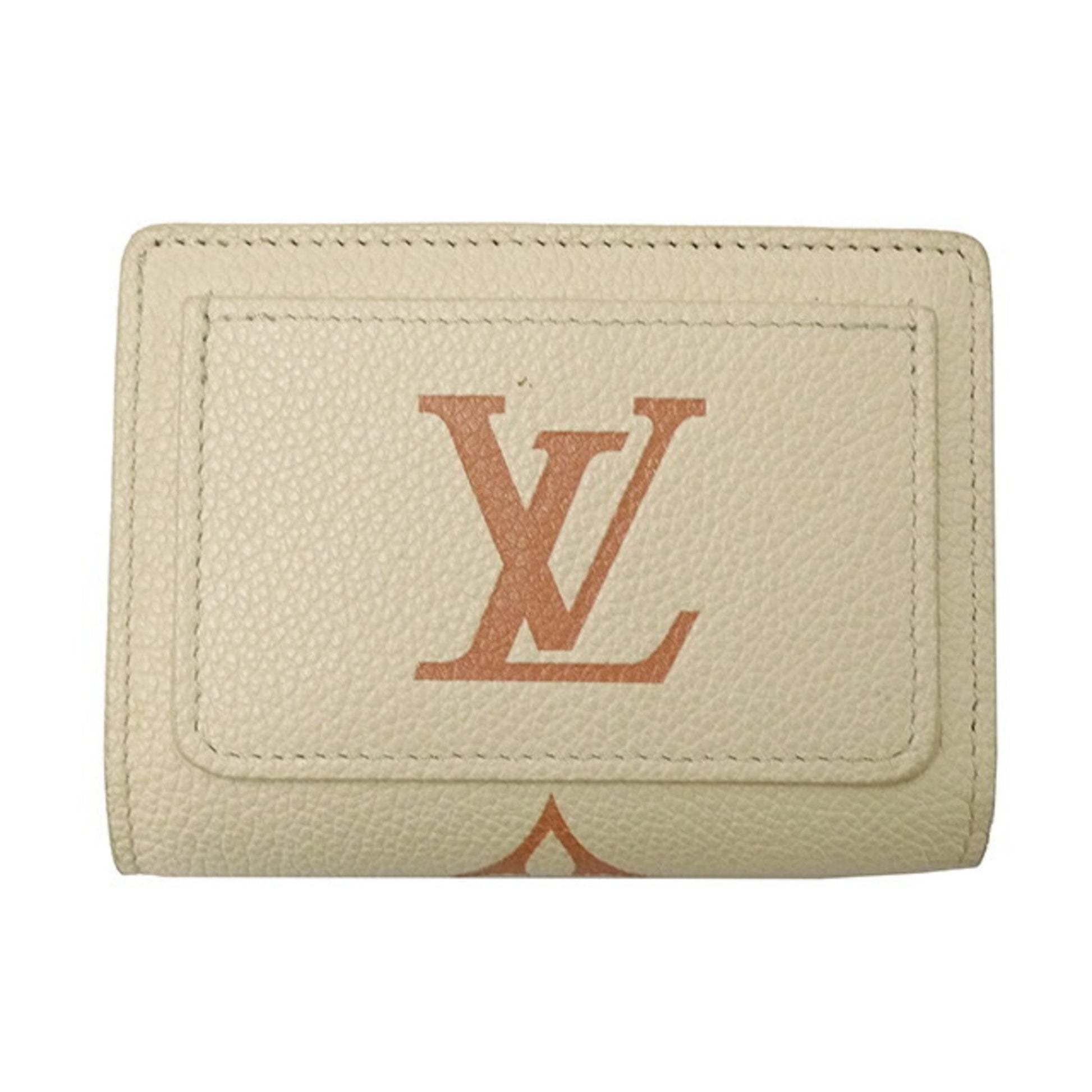 Louis Vuitton Cléa, Beige, Canvas, wallet