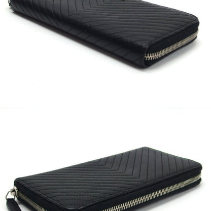 Chanel V-Stich, Black, Leather, wallet
