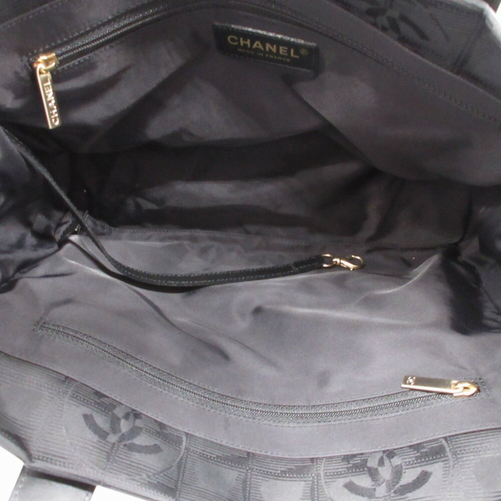 Chanel Travel line, Black, Canvas, tote