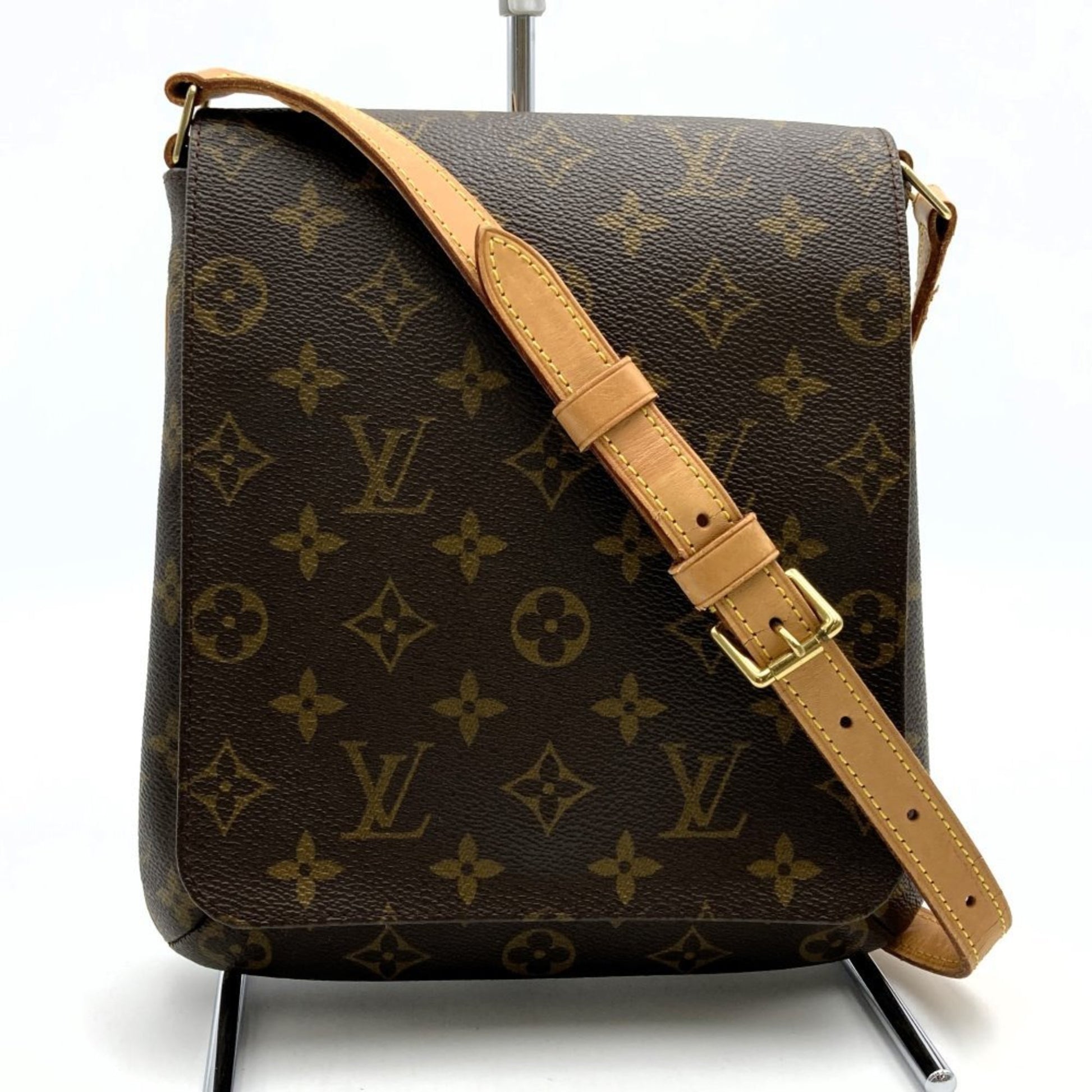 Louis Vuitton Musette Salsa, Brown, Canvas, shoulder