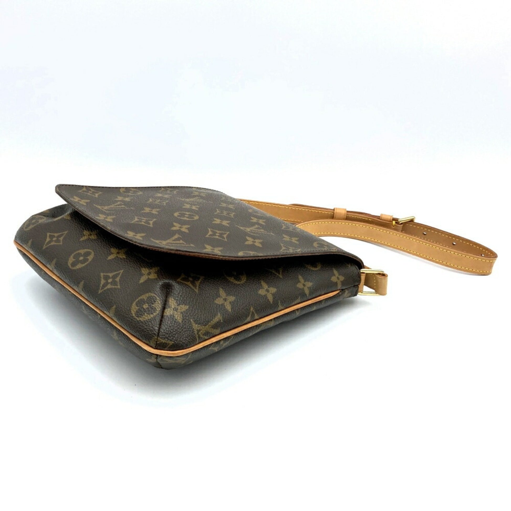 Louis Vuitton Musette Salsa, Brown, Canvas, shoulder