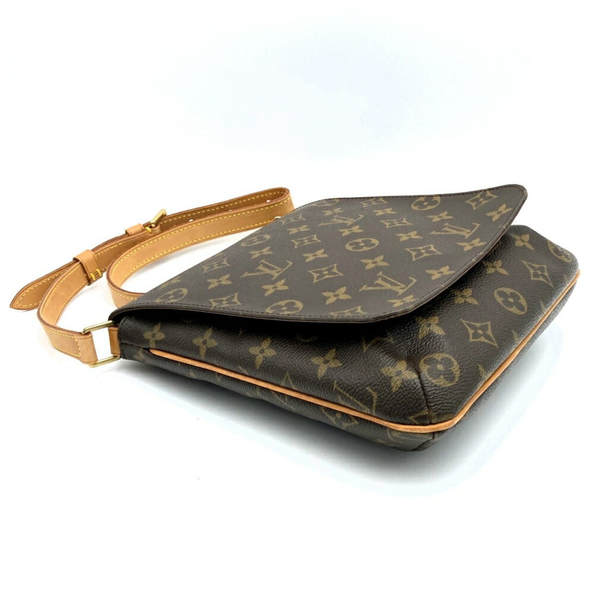 Louis Vuitton Musette Salsa, Brown, Canvas, shoulder