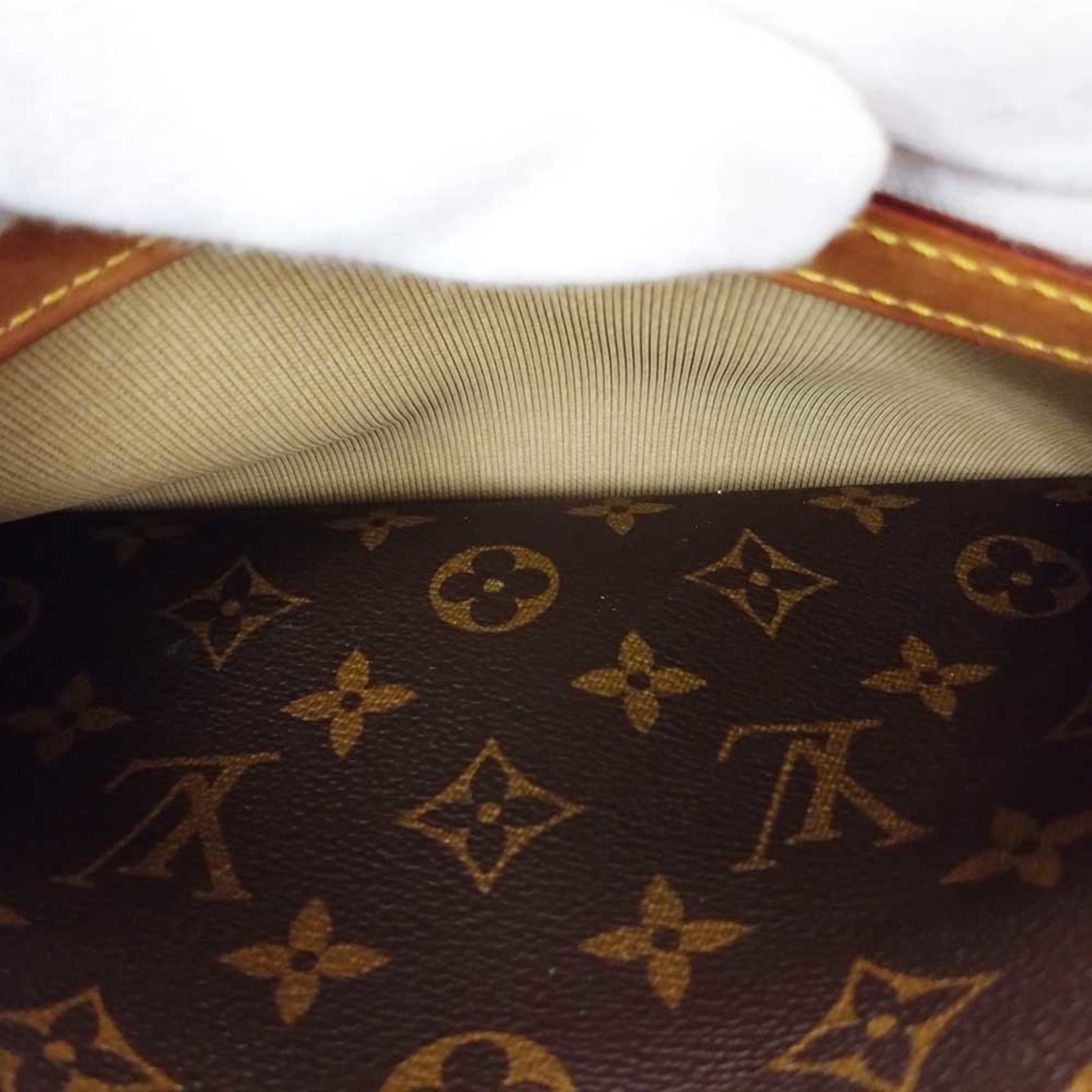 Louis Vuitton Reporter pm, Brown, Canvas, shoulder