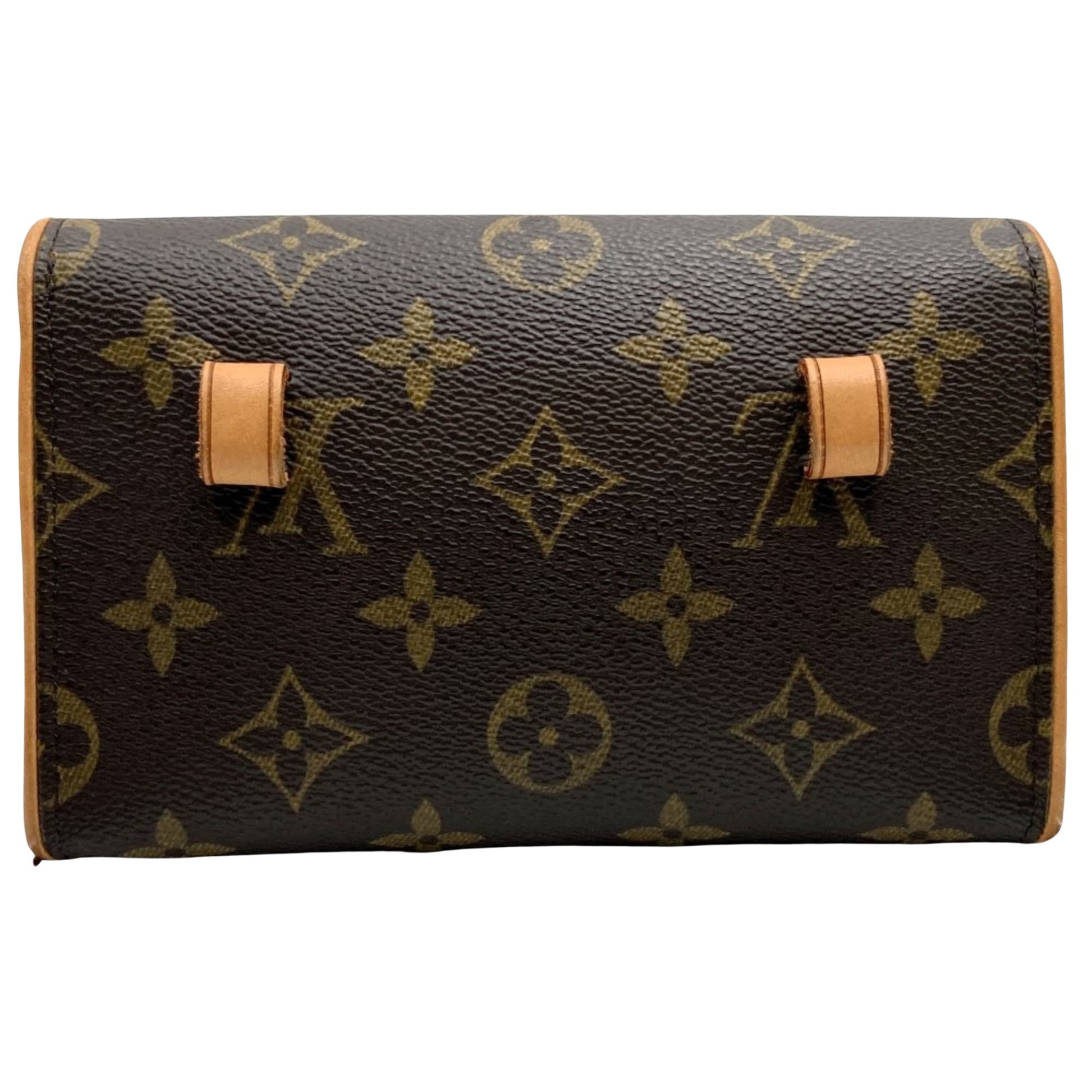 Louis Vuitton Pochette florentine, Brown, Canvas, clutch