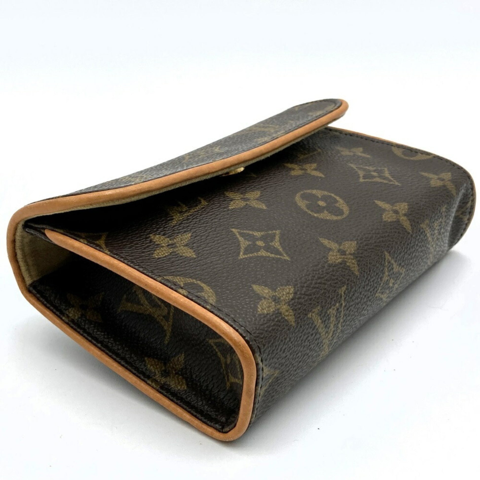 Louis Vuitton Pochette florentine, Brown, Canvas, clutch