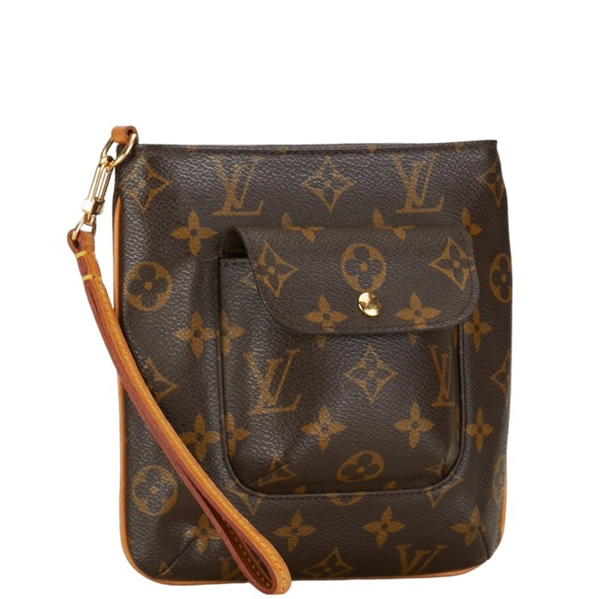 Louis Vuitton Partition, Brown, Canvas, clutch