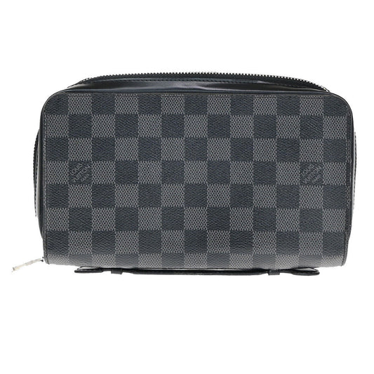 Louis Vuitton Zippy XL, Black, Canvas, wallet