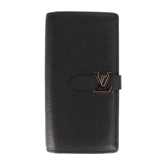 Louis Vuitton, Black, Leather, wallet