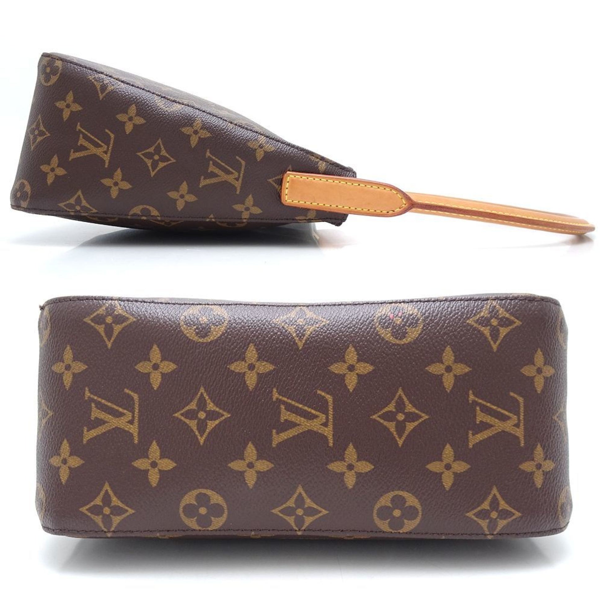 Louis Vuitton Looping MM, Brown, Canvas, shoulder