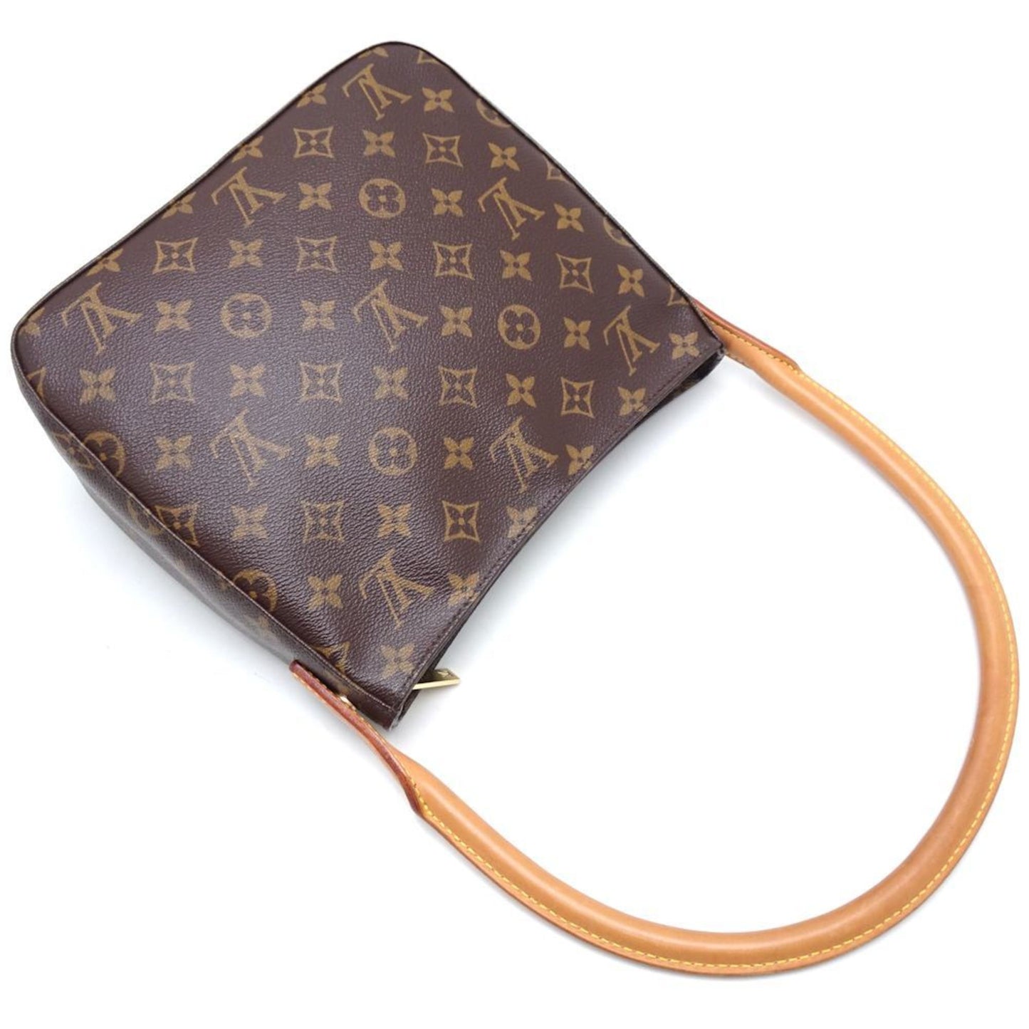 Louis Vuitton Looping MM, Brown, Canvas, shoulder