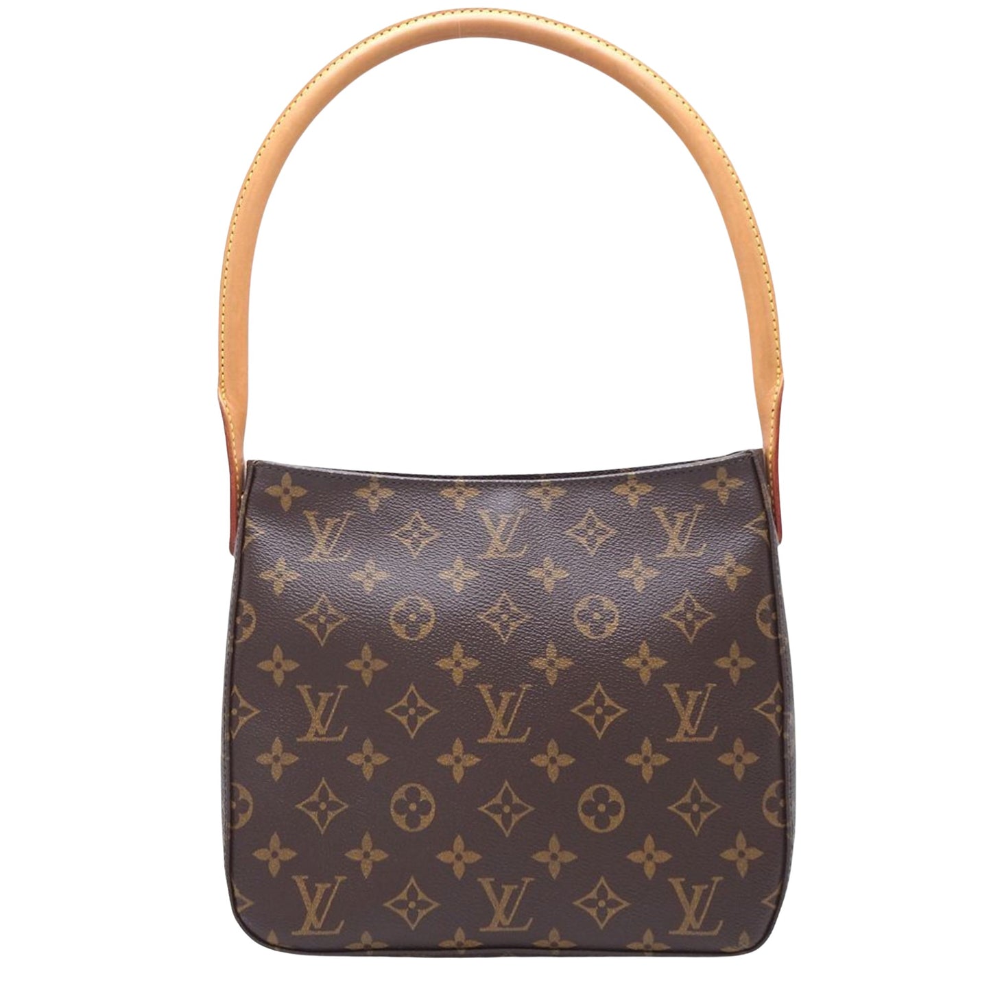 Louis Vuitton Looping MM, Brown, Canvas, shoulder