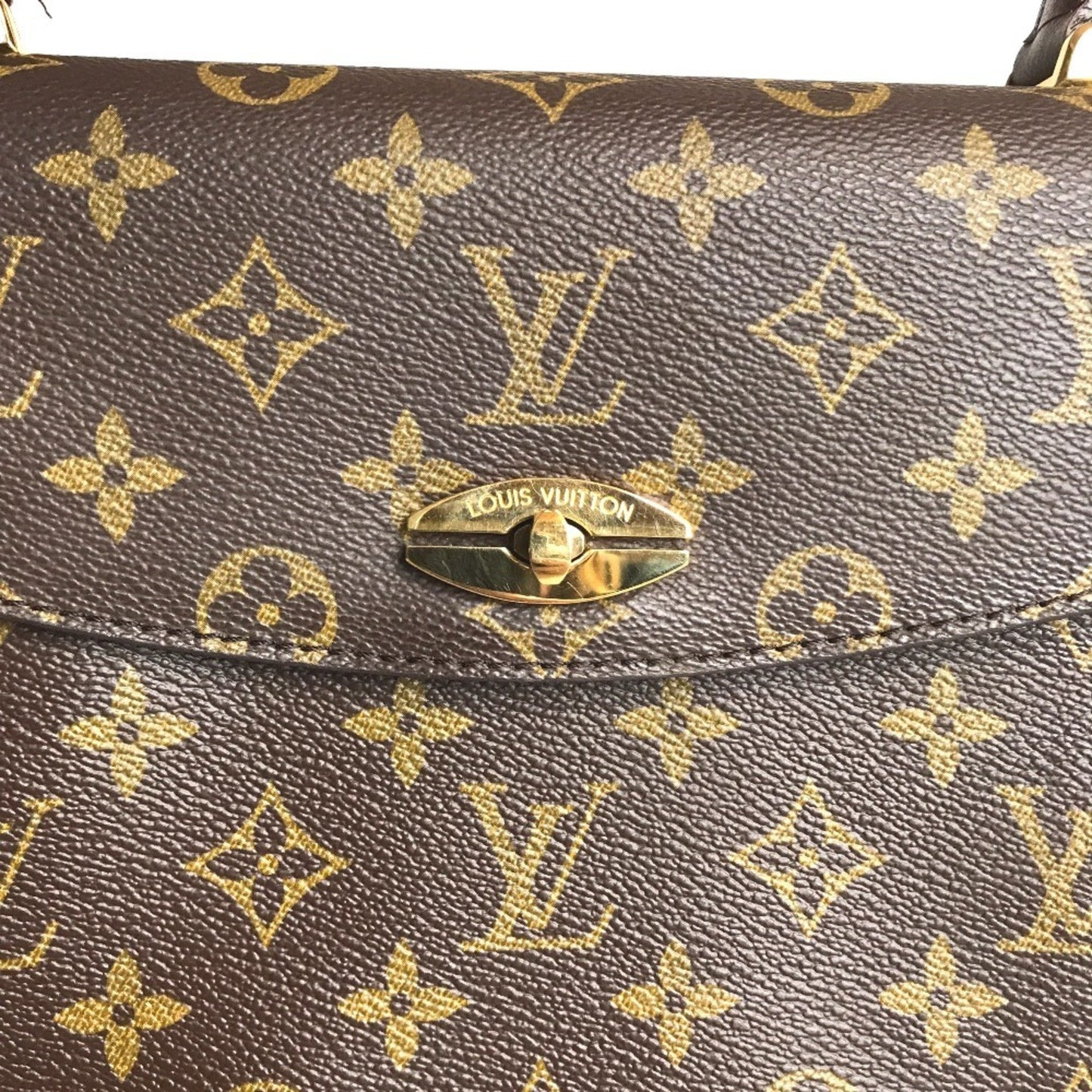 Louis Vuitton Malesherbes, Brown, Canvas, handbag