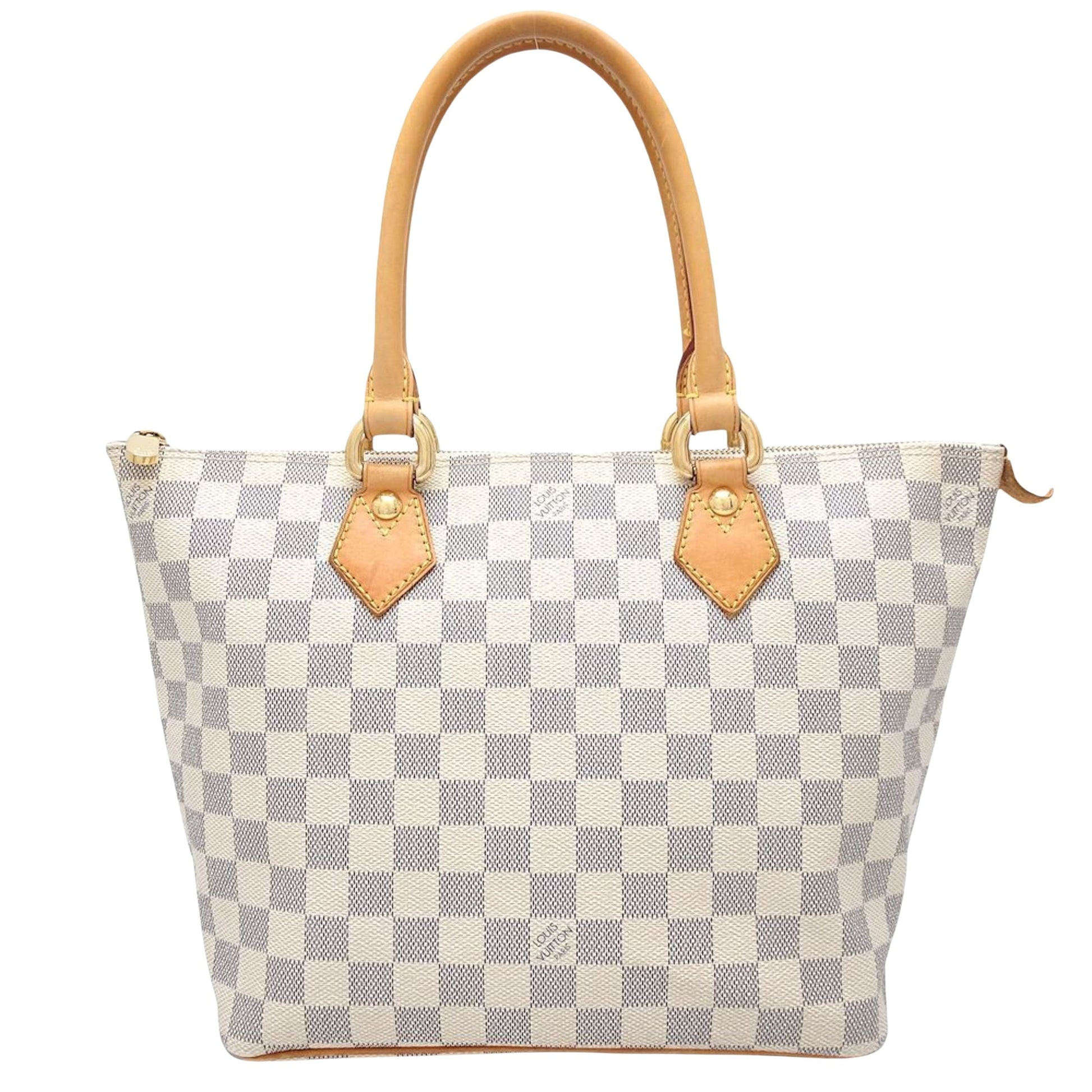 Louis Vuitton Saleya, White, Canvas, handbag