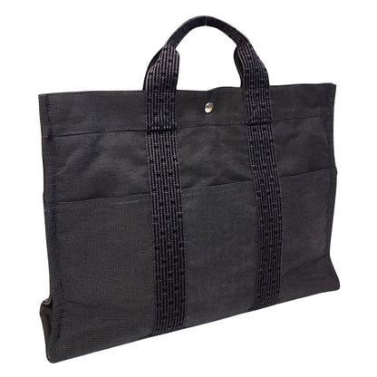 Hermès Herline, Grey, Canvas, tote