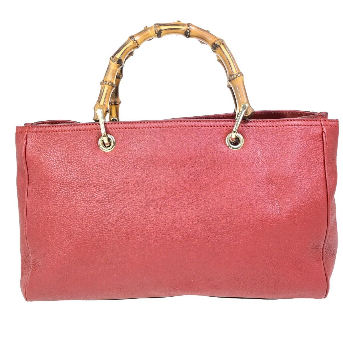 Gucci Bamboo, Red, Leather, handbag