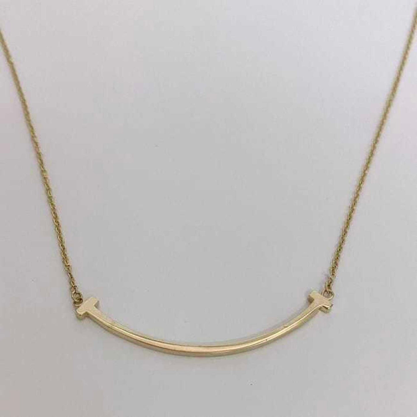 Tiffany & Co T Smile, Gold, Yellow Gold, necklace