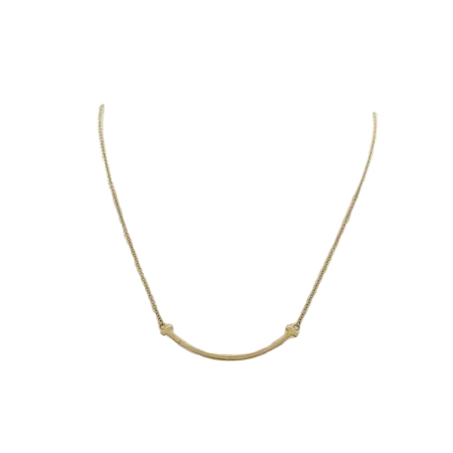 Tiffany & Co T Smile, Gold, Yellow Gold, necklace