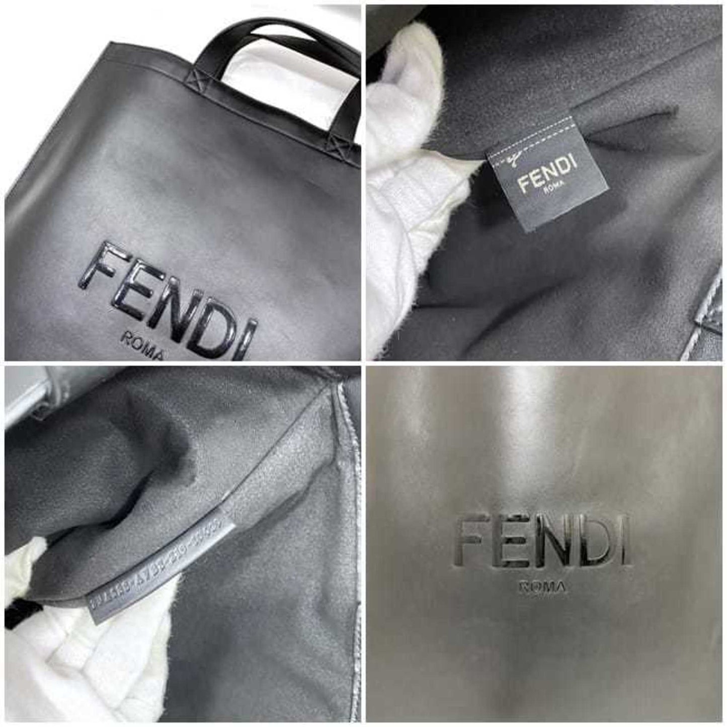 Fendi, Black, Leather, tote