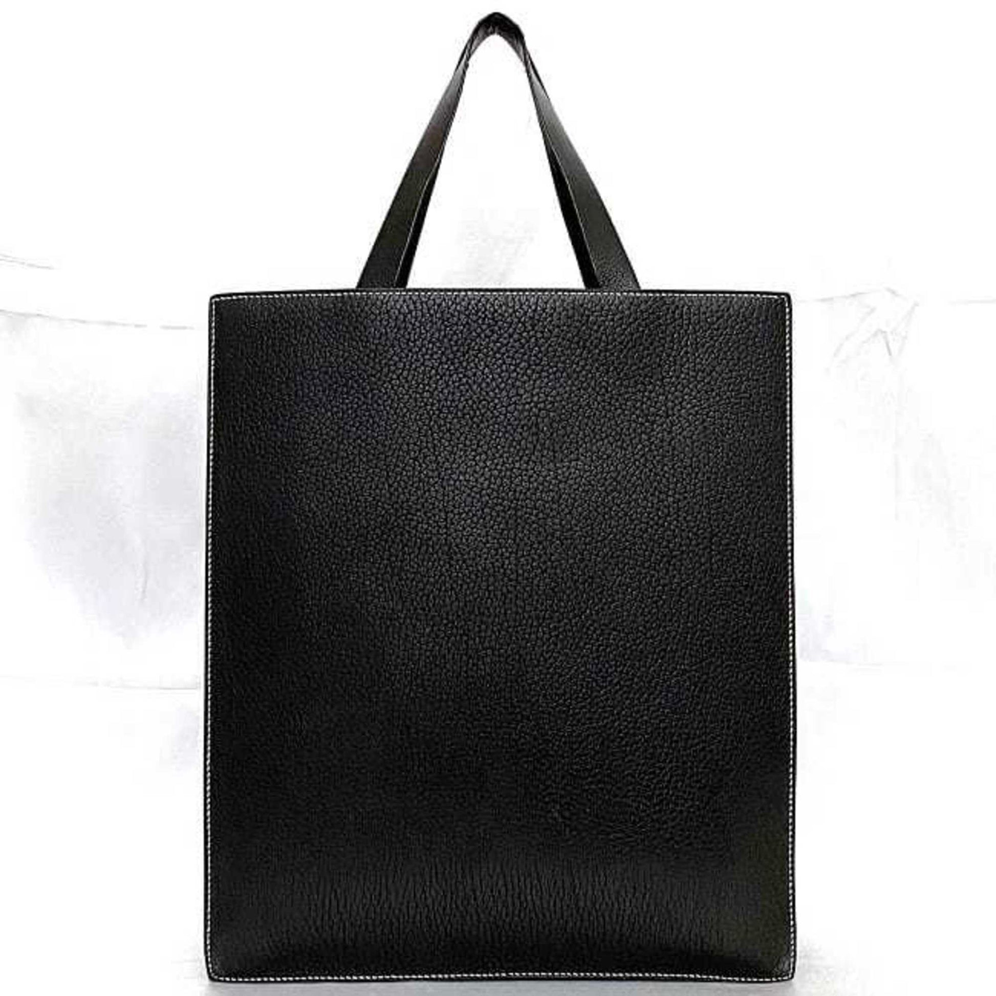 Hermès --, Black, Leather, tote