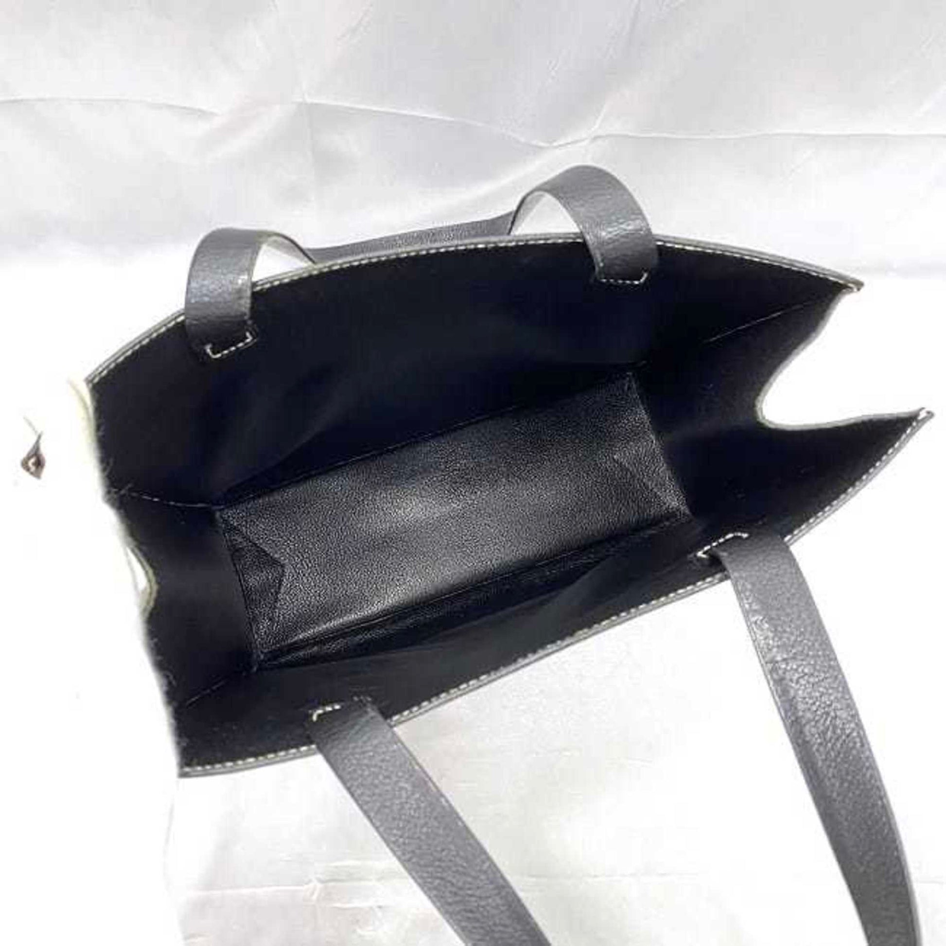 Hermès --, Black, Leather, tote