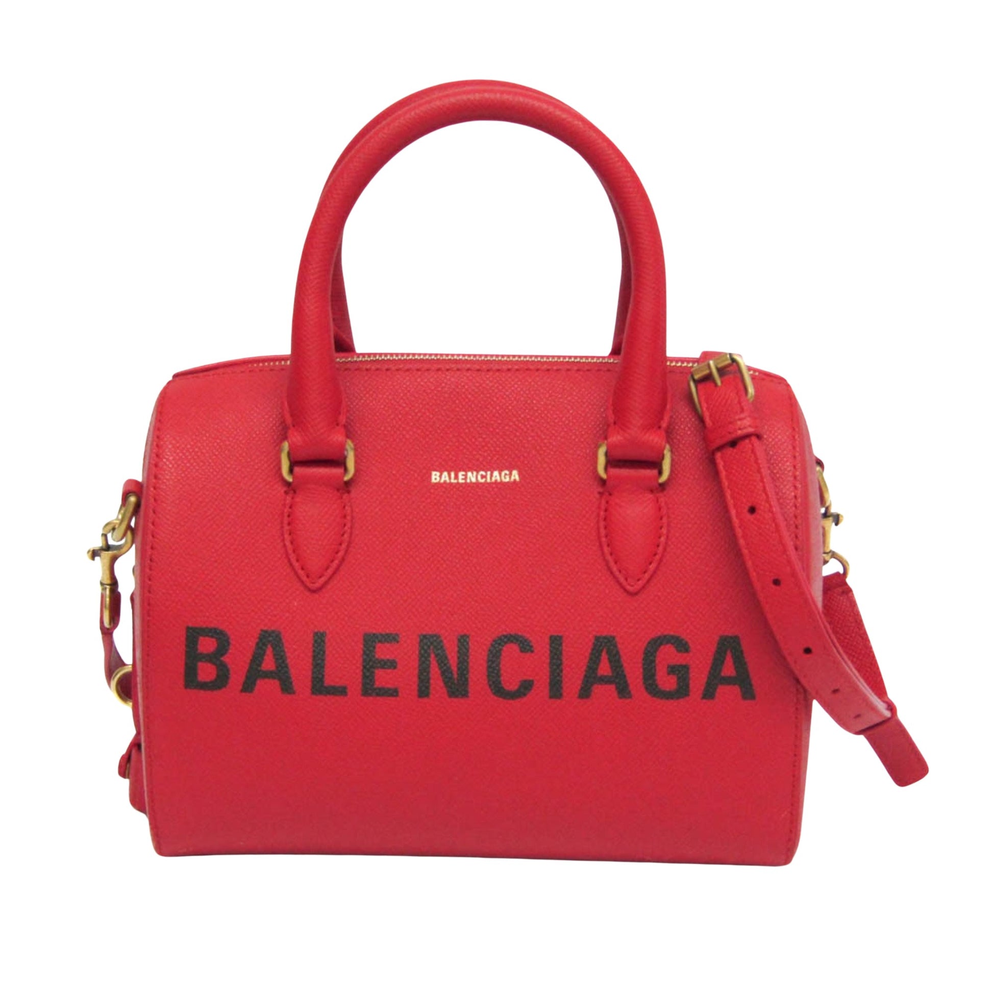 Balenciaga Ville, Red, Leather, handbag