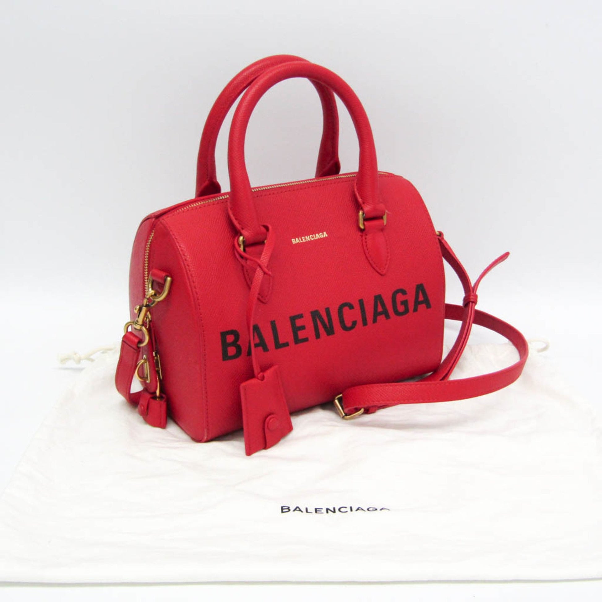 Balenciaga Ville, Red, Leather, handbag