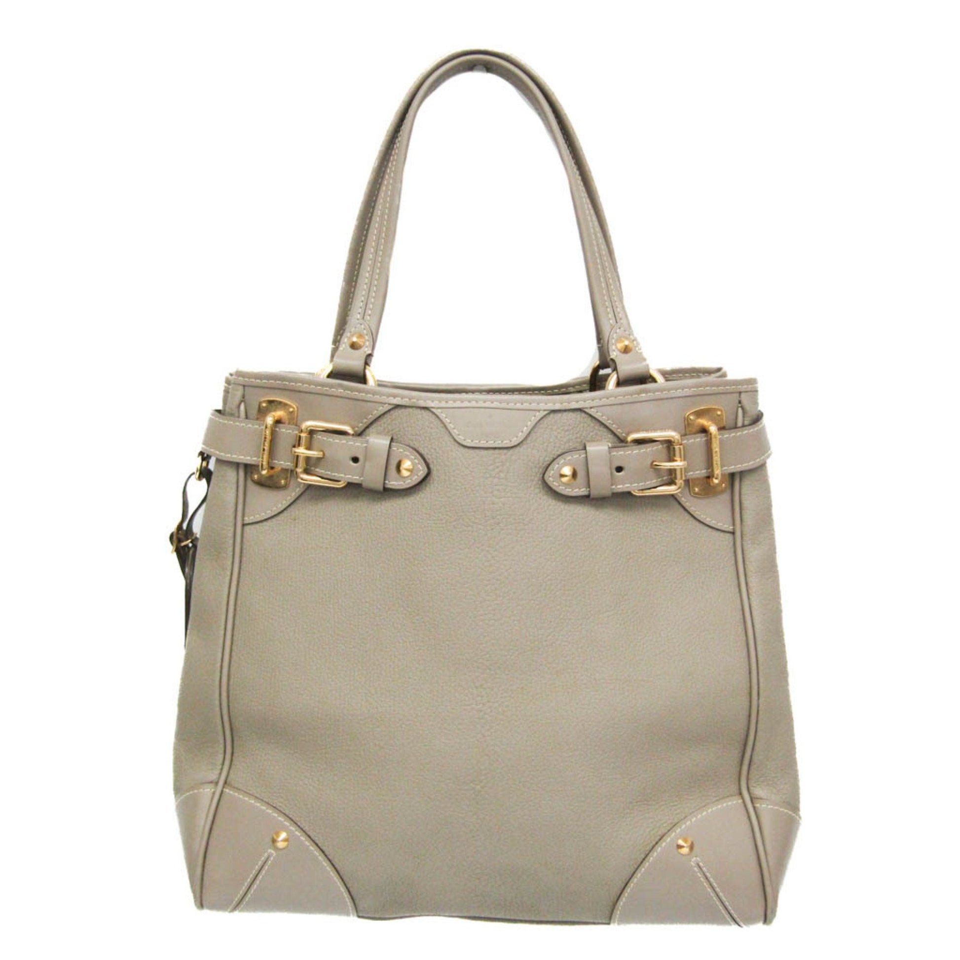 Louis Vuitton Suhali, Grey, Leather, tote