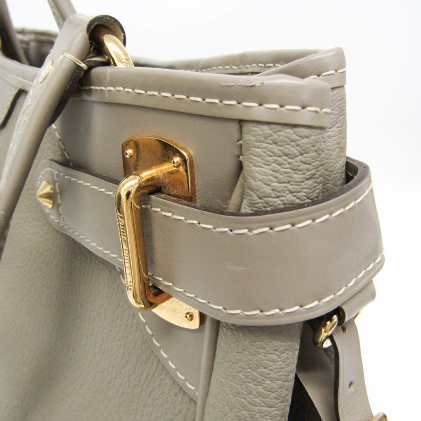 Louis Vuitton Suhali, Grey, Leather, tote