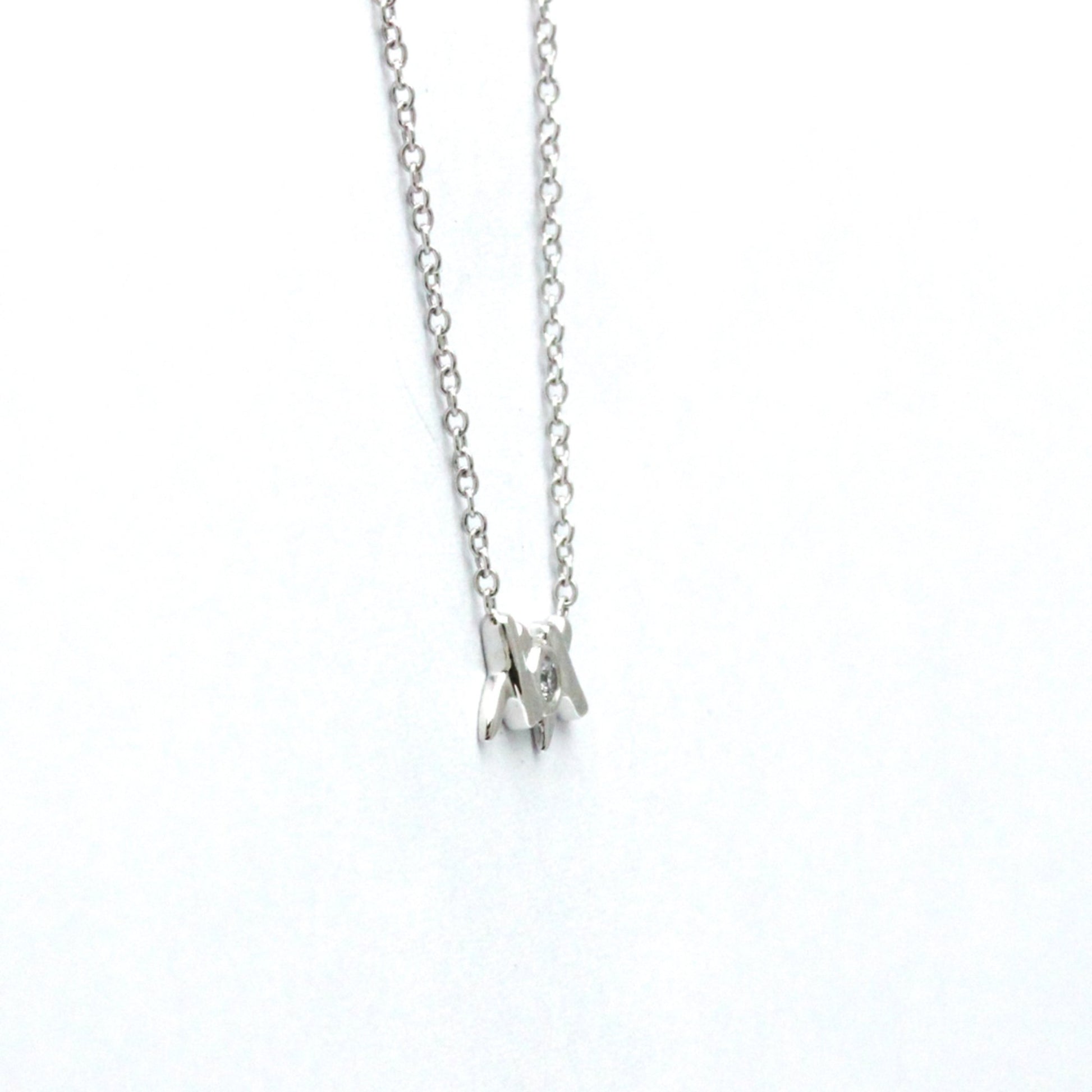 Tiffany & Co Kiss, Silver, White Gold, necklace