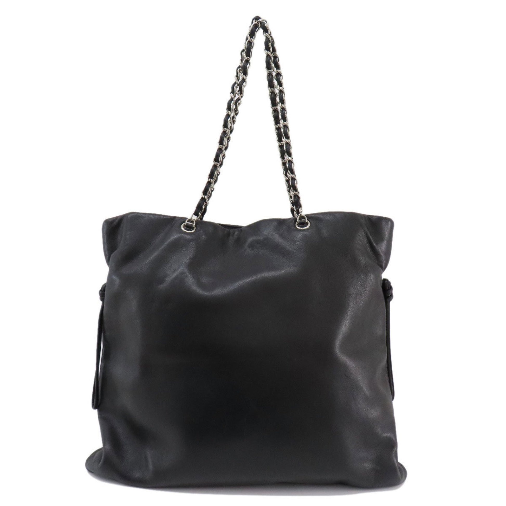 Chanel Coco Mark, Black, Leather, tote