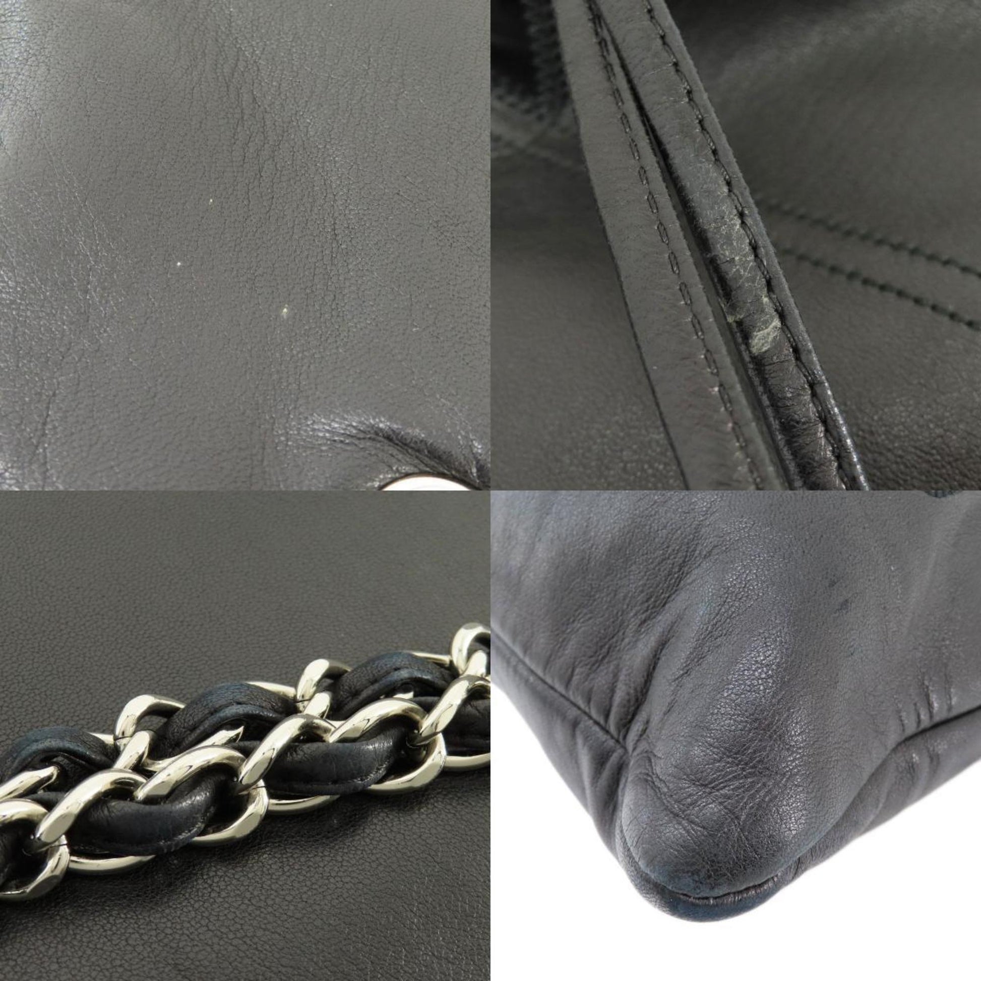 Chanel Coco Mark, Black, Leather, tote