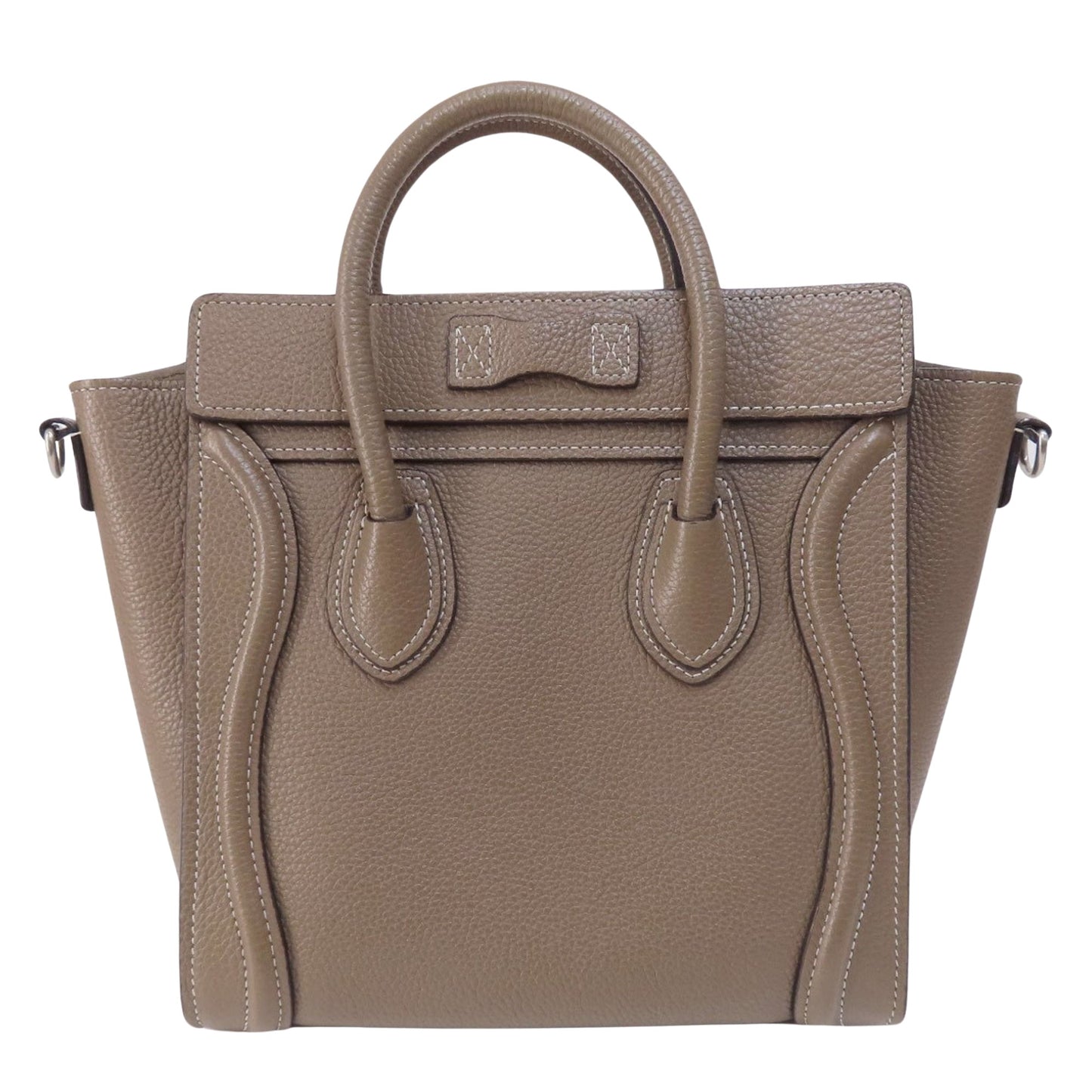 Céline Luggage, Brown, Leather, handbag