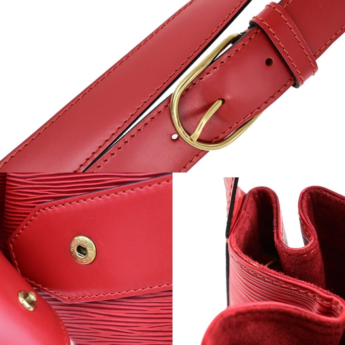 Louis Vuitton Sac d'épaule, Red, Leather, shoulder