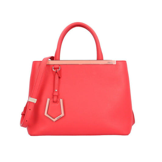 Fendi 2Jours, Red, Leather, shopper