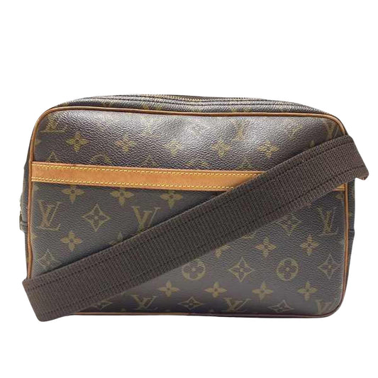 Louis Vuitton Reporter pm, Brown, Canvas, shoulder