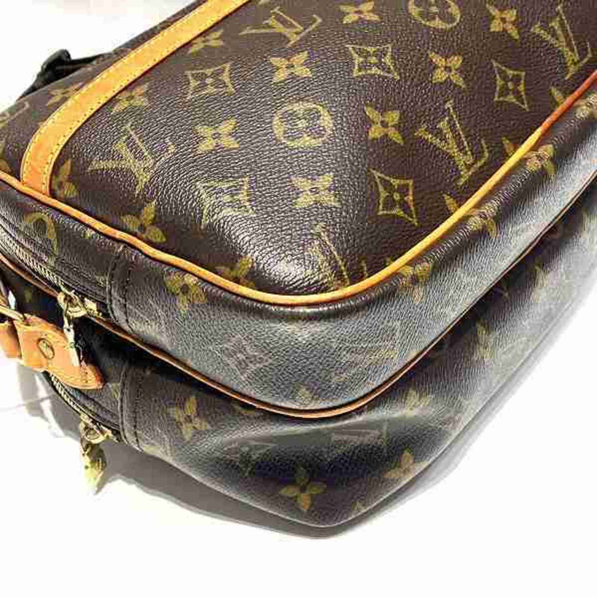 Louis Vuitton Reporter pm, Brown, Canvas, shoulder