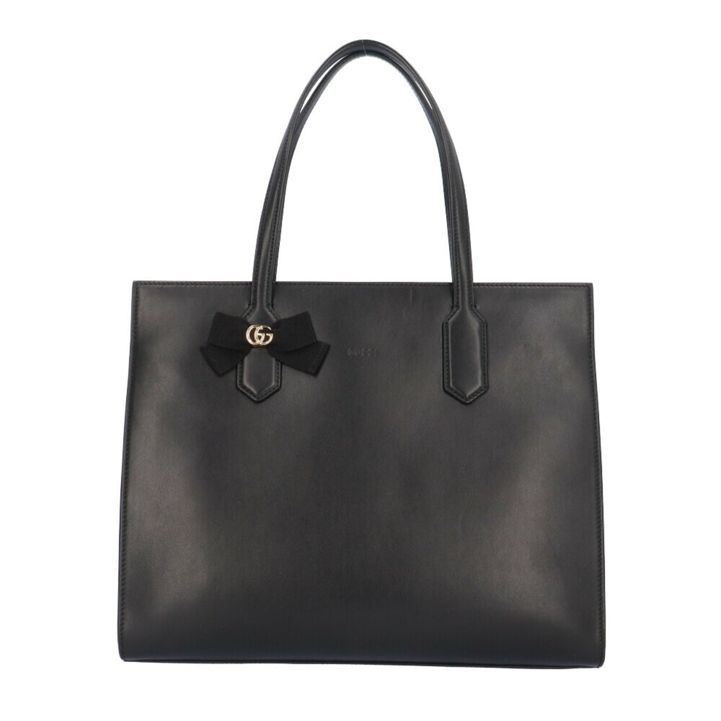 Gucci GG Ribbon, Black, Leather, tote