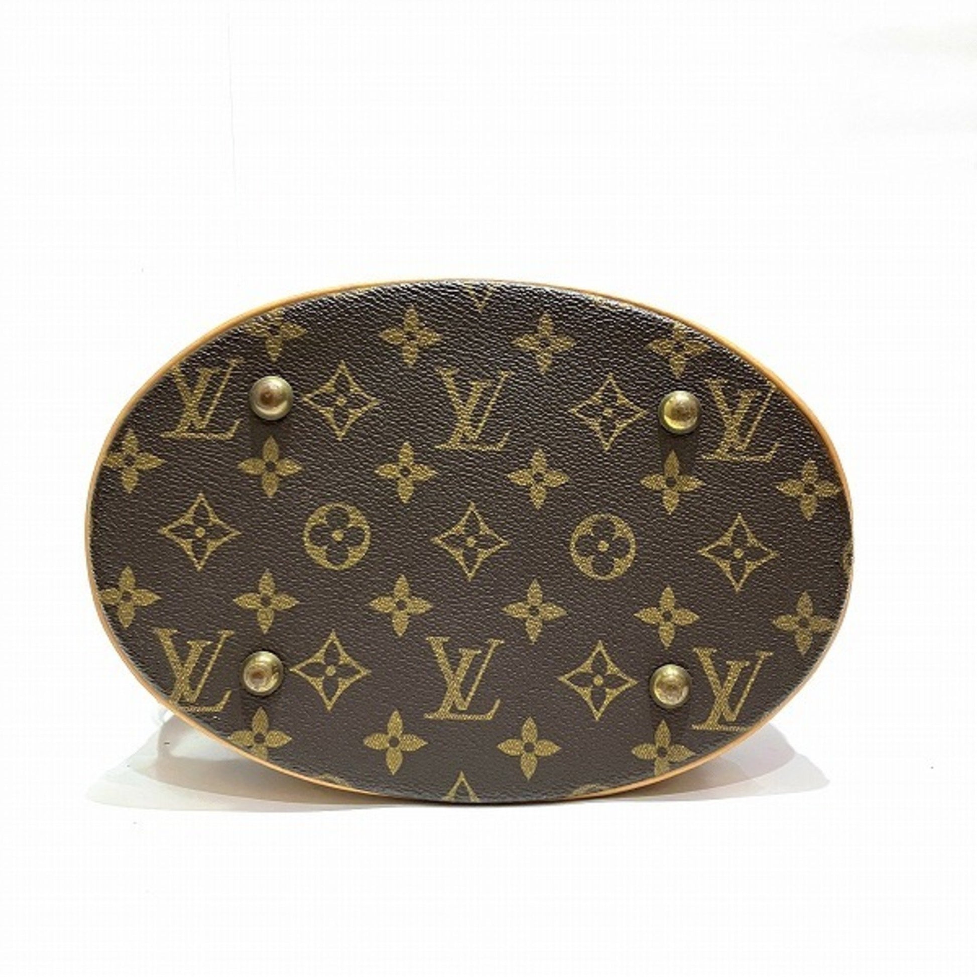 Louis Vuitton Bucket PM, Brown, Canvas, shoulder