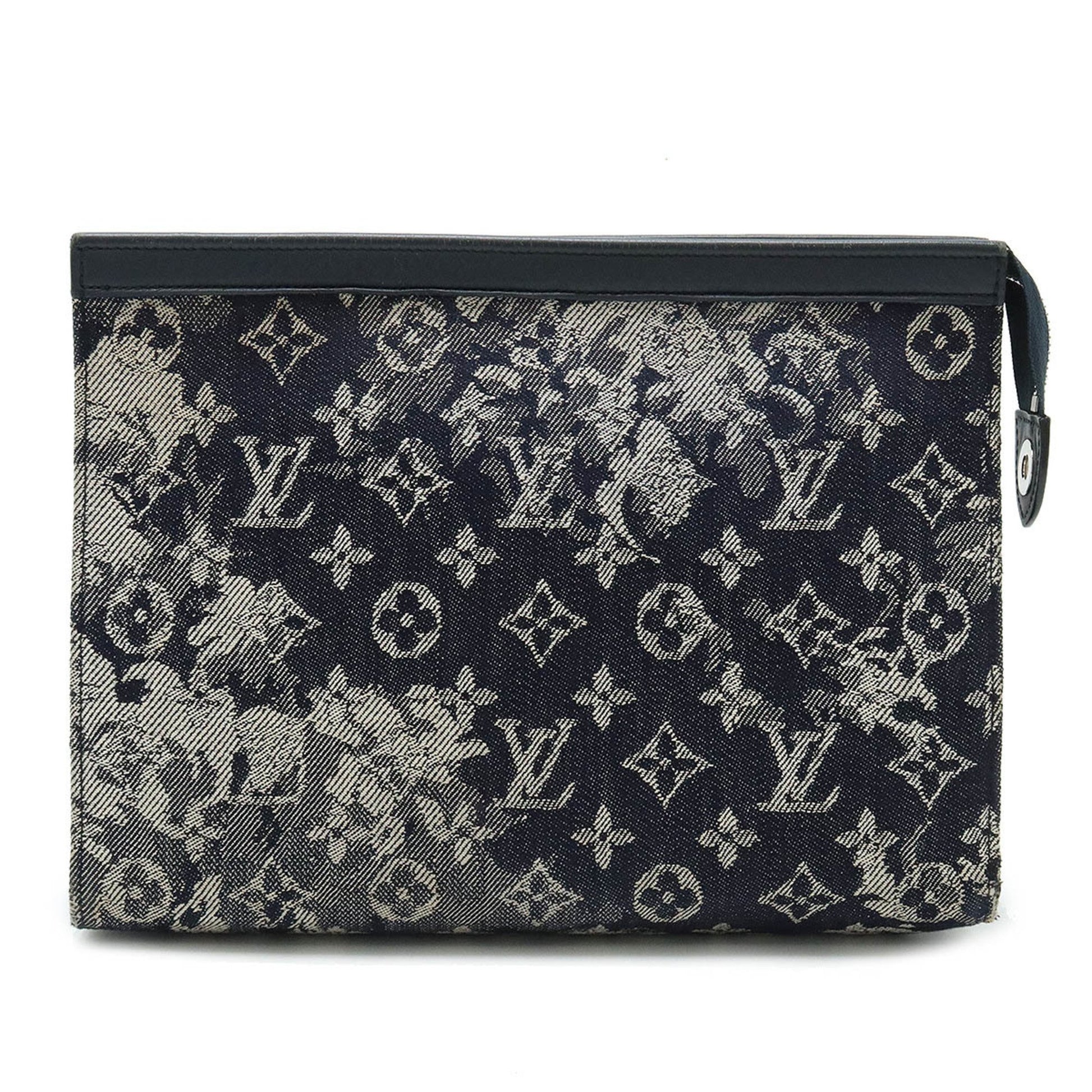 Louis Vuitton Pochette, Black, Canvas, clutch