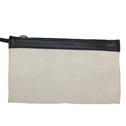 Balenciaga Navy Cabas, White, Canvas, tote