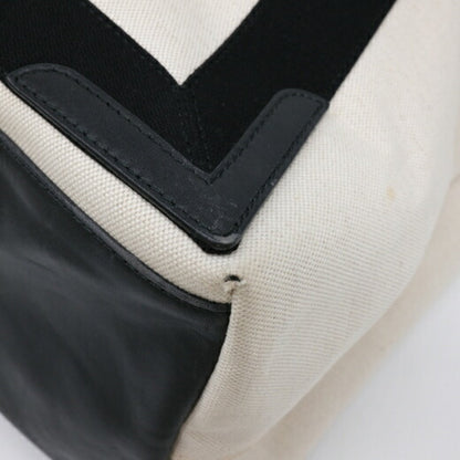 Balenciaga Navy Cabas, White, Canvas, tote