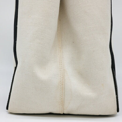 Balenciaga Navy Cabas, White, Canvas, tote